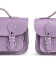 Handmade Leather Micro Satchel - Pastel Violet