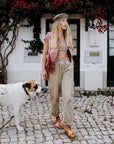 Premium vegan sandals in mustard, terracotta, white, pink - comfortable strap, soft anatomical footbed, slip-resistant sole by Fünve at brixbailey.com