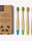 Children's Bamboo Toothbrush - 4 Pack - Multi-Colour