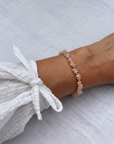 Peach Moonstone Bracelet and Earring Set