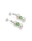Peridot & Pearl August Birthstone Earrings | Handmade Drop Earrings