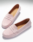 Women's Penny Driving Loafers, ice pink suede
