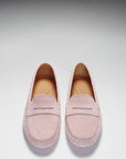 Women's Penny Driving Loafers, ice pink suede