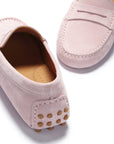 Women's Penny Driving Loafers, ice pink suede