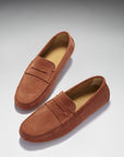 Penny Driving Loafers, rust suede