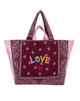 PERLA Quilted Maxi Tote Çanta - LOVE