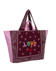 PERLA Quilted Maxi Tote Çanta - LOVE