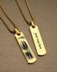 Personalised Eye Photo Necklace – Engraved Stainless Steel Pendant for Men