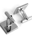 Engraved Cufflinks – Custom Photo Wedding Gift with Chrome Case for Men