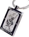 Saint Christopher Keychain – Custom Engraved 316L Steel Travel Safety Gift