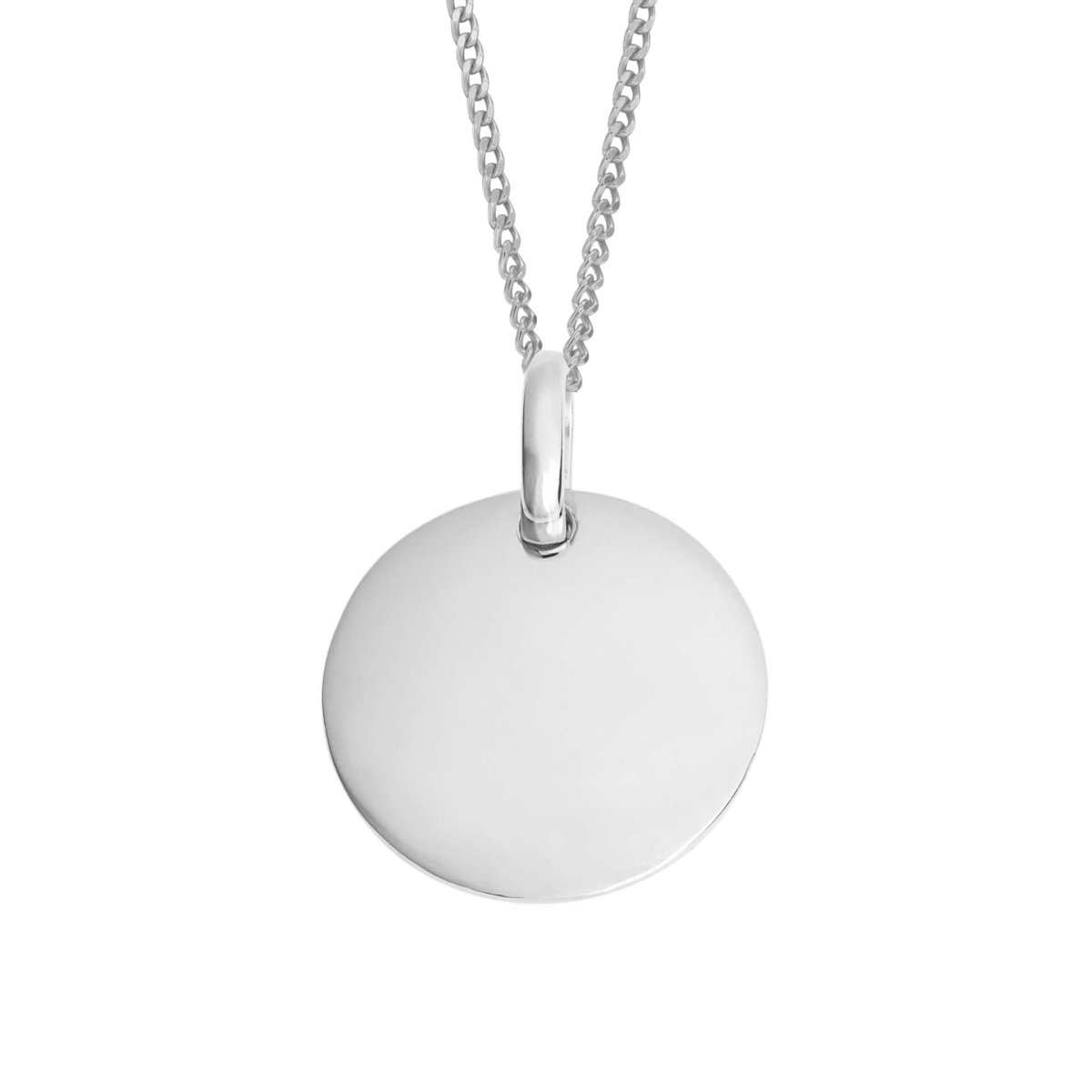Personalised Sterling Silver Photo Necklace – Double-Sided Engraved Pendant