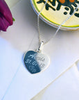 Personalised Heart Pendant – Sterling Silver Necklace With Custom Engraving Gift