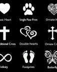 Pet Cremation Jewellery – Gold Plated Heart Shaped Pendant With Engraving