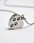 Pet Memorial Necklace – Personalised Stainless Steel Heart Shaped Pendant