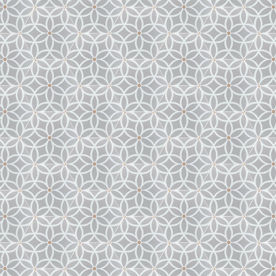 Luxury Petal porcelain hex tiles, premium anti-slip outdoor and indoor tiles in pastel, green, black by Maria Starling Design at brixbailey.com