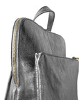 Pewter Convertible Leather Backpack – Stylish & Versatile by Sostter at brixbailey.com
