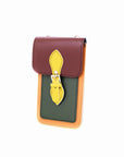 Handmade Leather Mobile Phone Pouch Plus - Autumnal Kaleidoscope