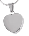 Memorial Ashes Pendant – Engraved Stainless Steel Heart Cremation Jewelry Gift