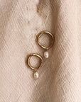 Pearl Drop Earrings in Brass or Sterling Silver