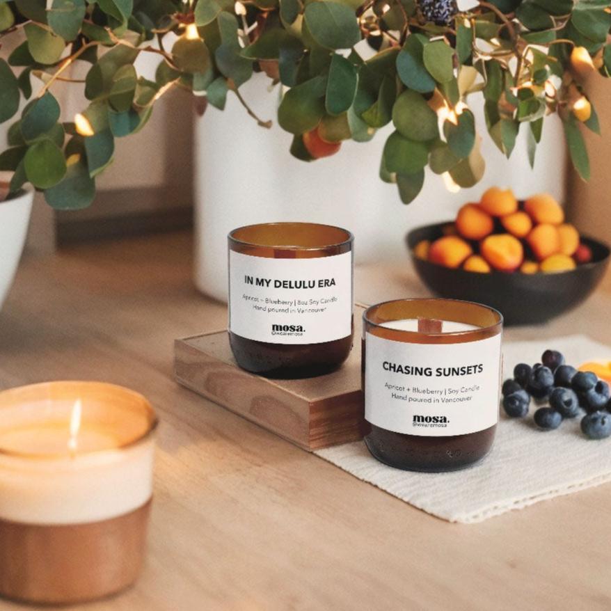 Apricot Blueberry Scented Soy Candle-2
