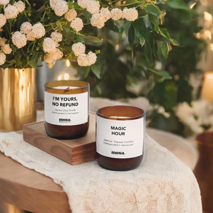 Jasmine Essential Oil Scented Soy Candle-2