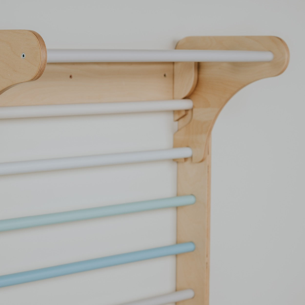 Pastel Climbing Set with Pikler Triangle and Wall