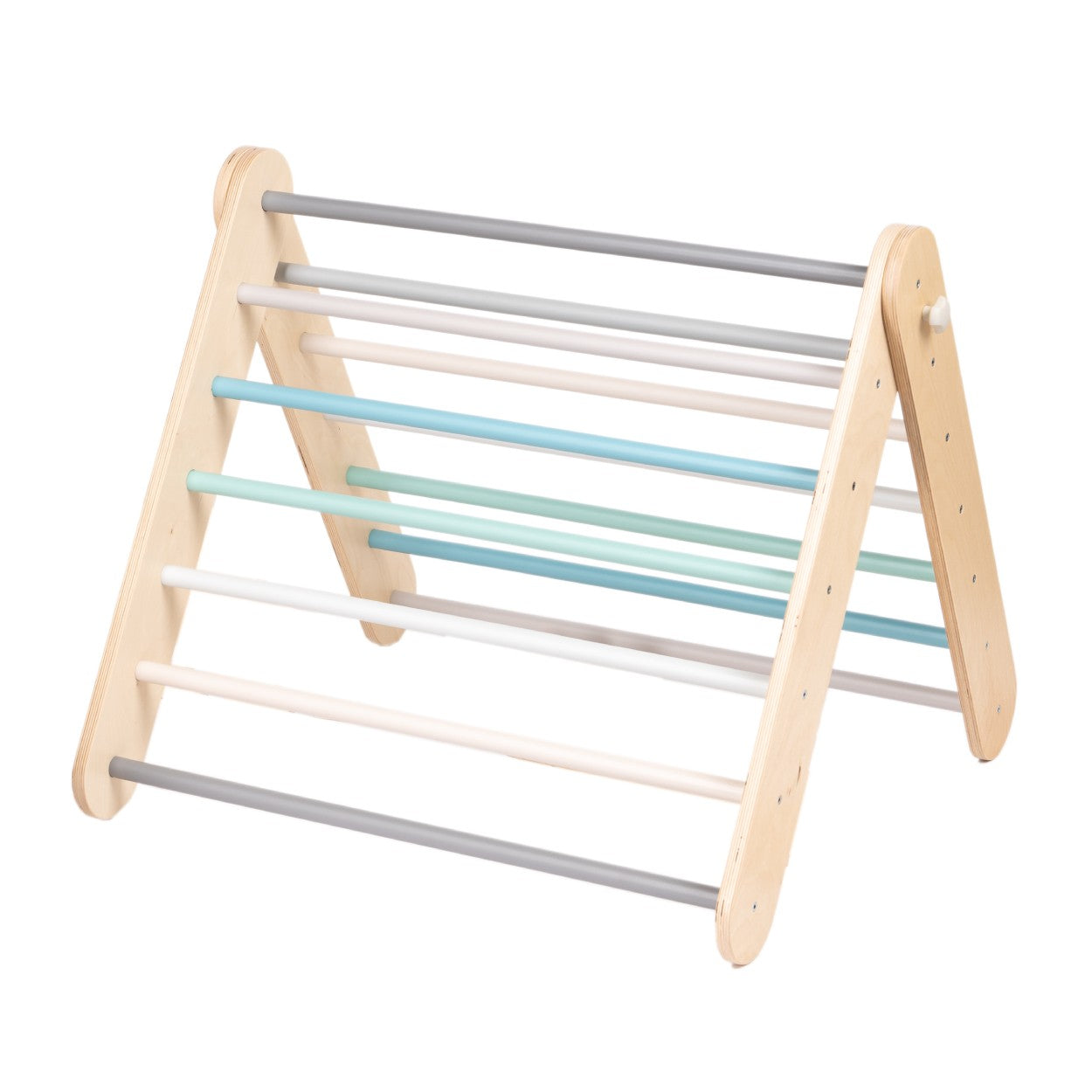 Pastel Climbing Set with Pikler Triangle and Wall
