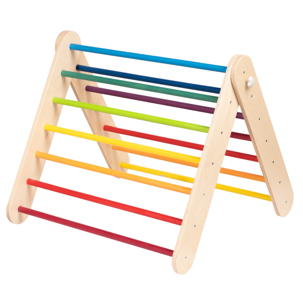 Indoor Rainbow Climber and Swedish Wall Play Set
