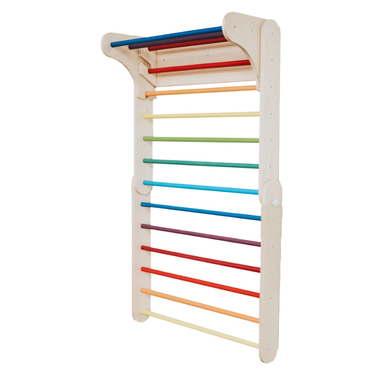 Indoor Rainbow Climber and Swedish Wall Play Set
