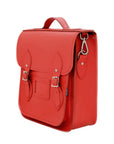 Handmade Leather City Backpack - Pillar Box Red