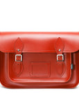 Handmade Leather Satchel - Pillar Box Red