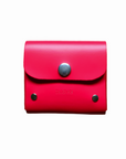 Handmade Leather Simple Coin Purse - Pillar Box Red