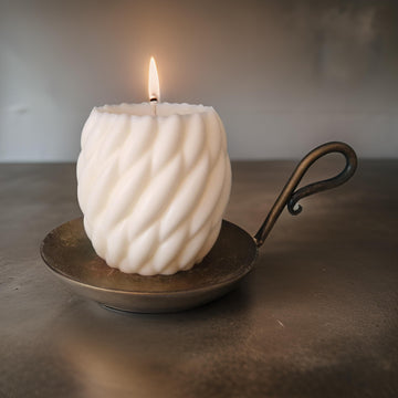 Luxury unscented natural candles, hand-poured in England, premium coconut rapeseed soy wax blend, clean burn, non-toxic cotton wicks, allergy-friendly pillar candle by Ralph's Orchard at brixbailey.com