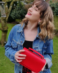 Aura Handmade Leather Bag - Pillar Box Red