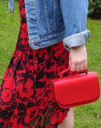 Aura Handmade Leather Bag - Marsala Red