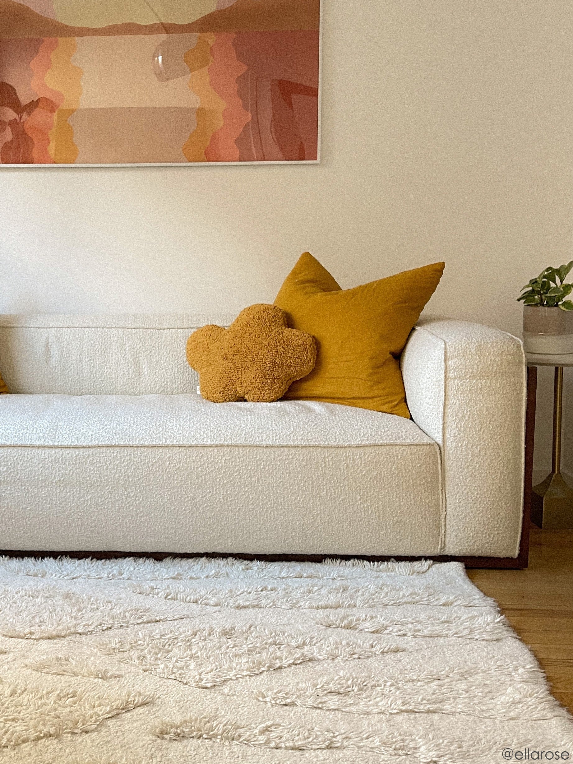 Mustard Bouncy Cloud Pillow