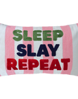 Sleep Slay Repeat Needlepoint Cushion