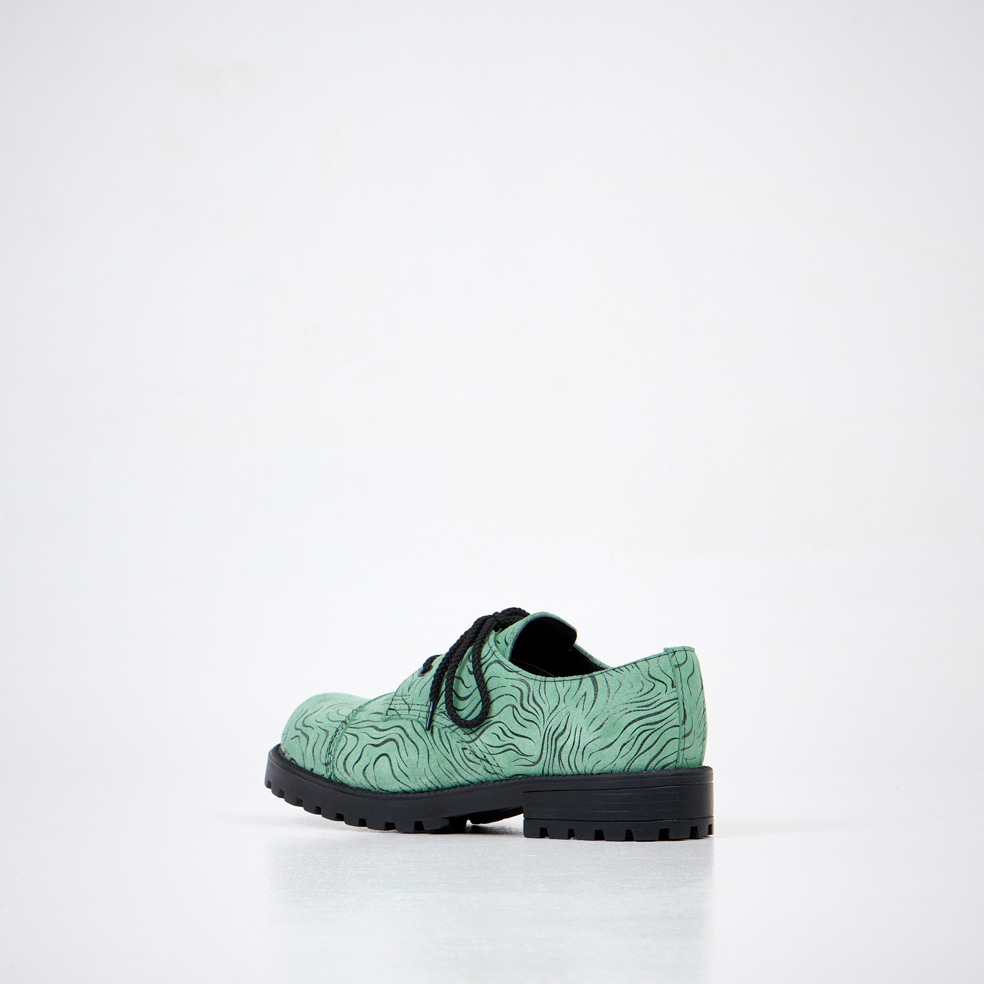 Green Zebra Leather Shoes for Men and Women