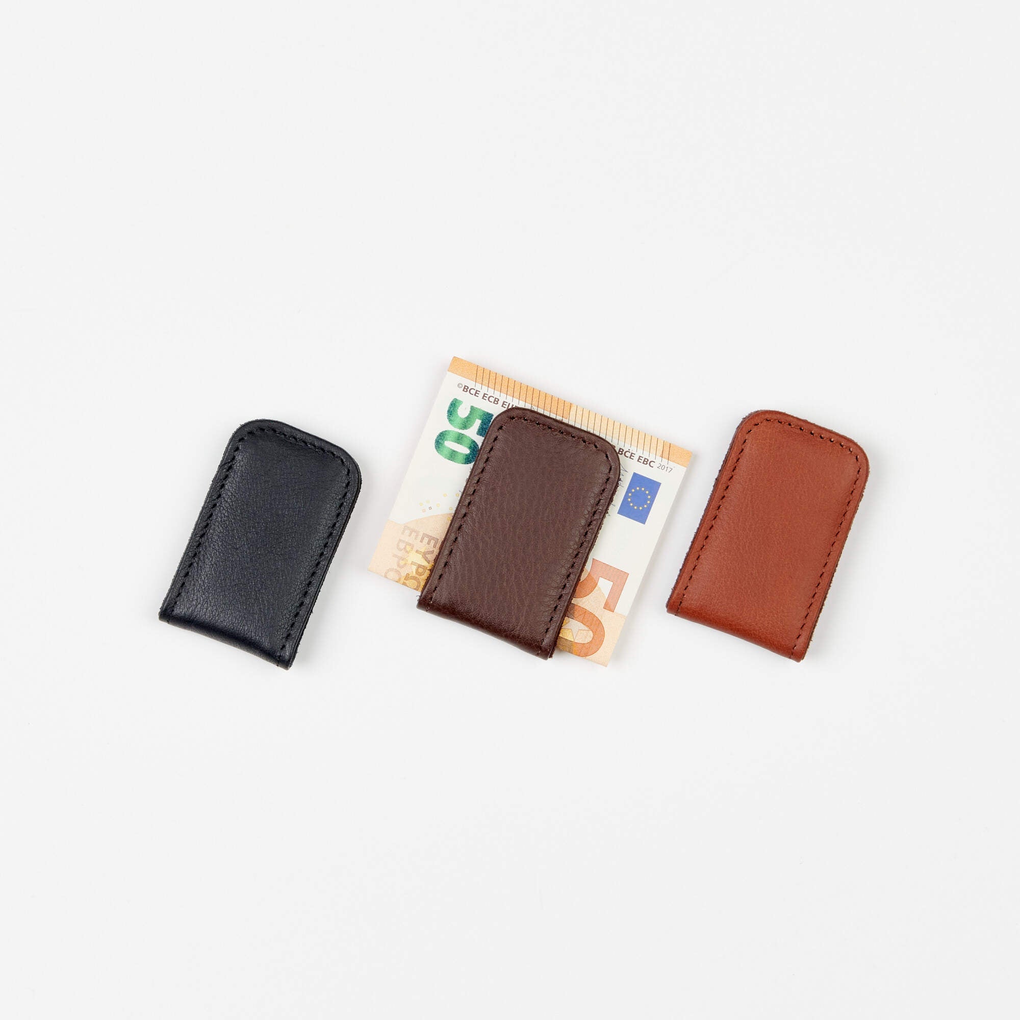 Full Leather Magnetic Money Clip