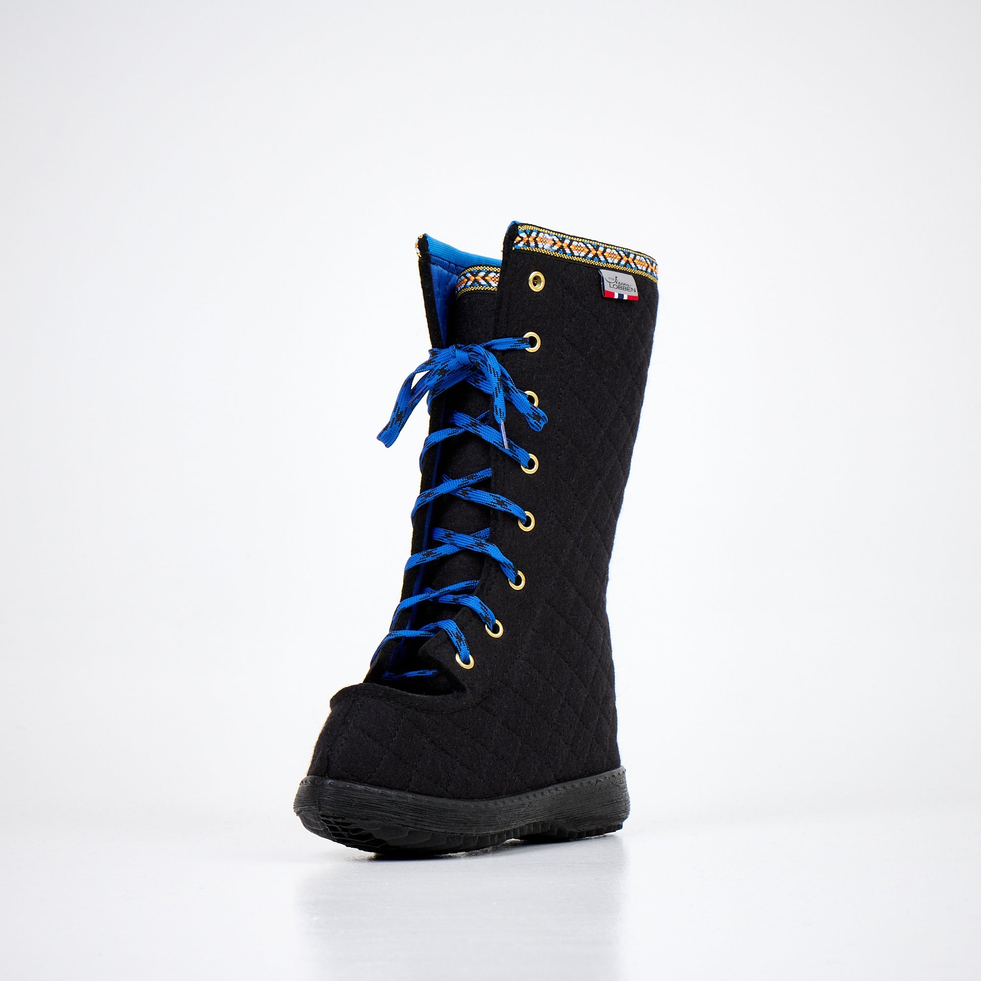 Black Wool Felt Winter Boots