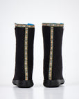 Black Wool Felt Winter Boots