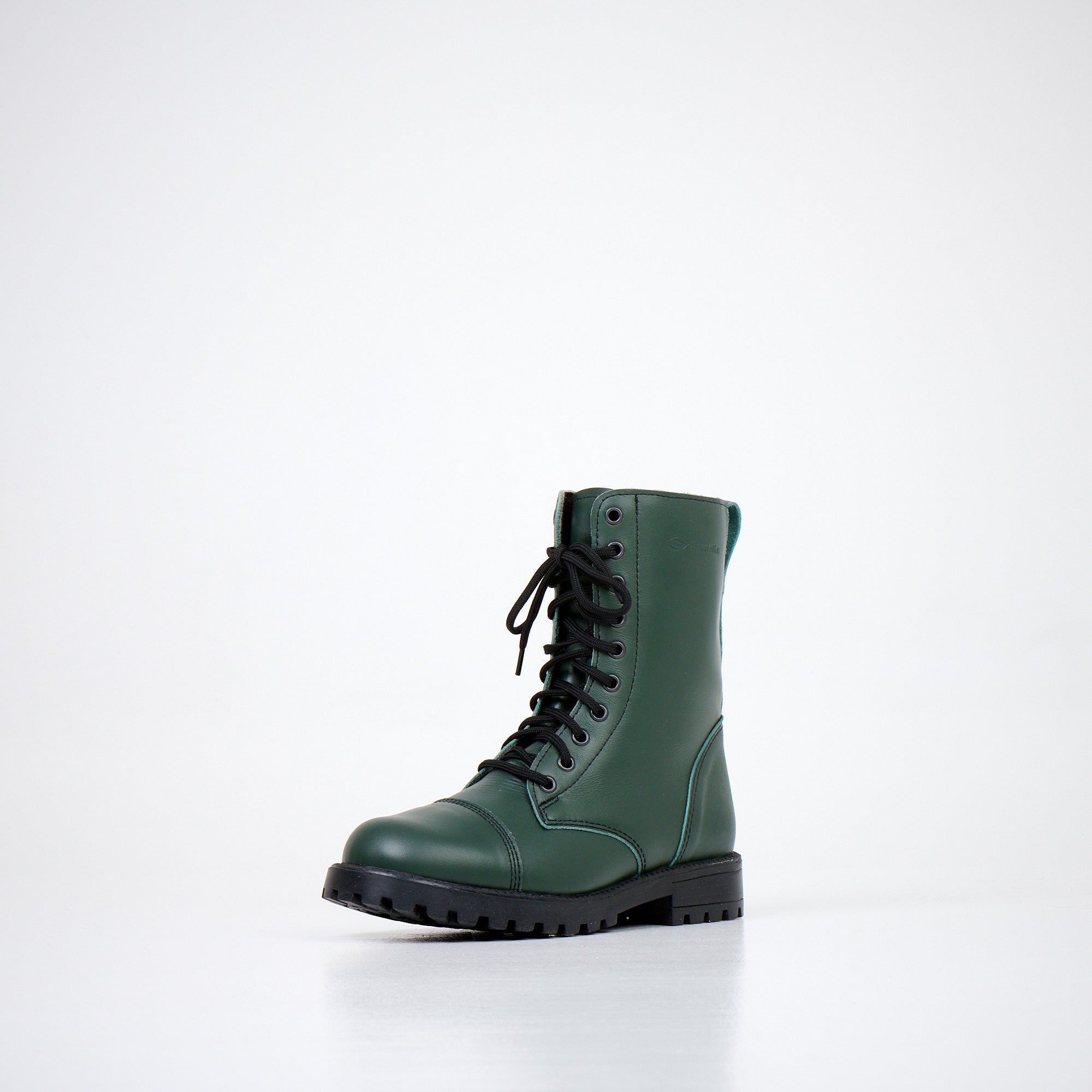 Forest Green Leather Boots