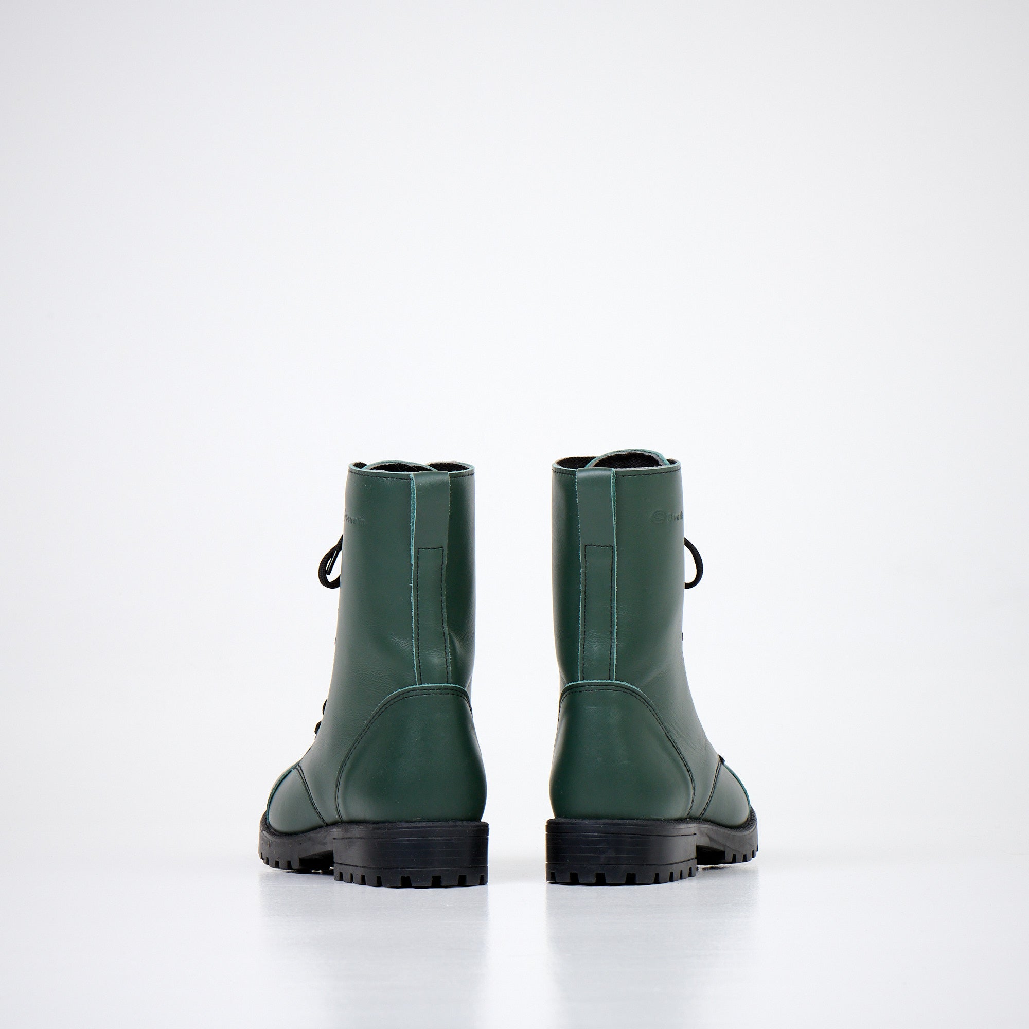 Forest Green Leather Boots