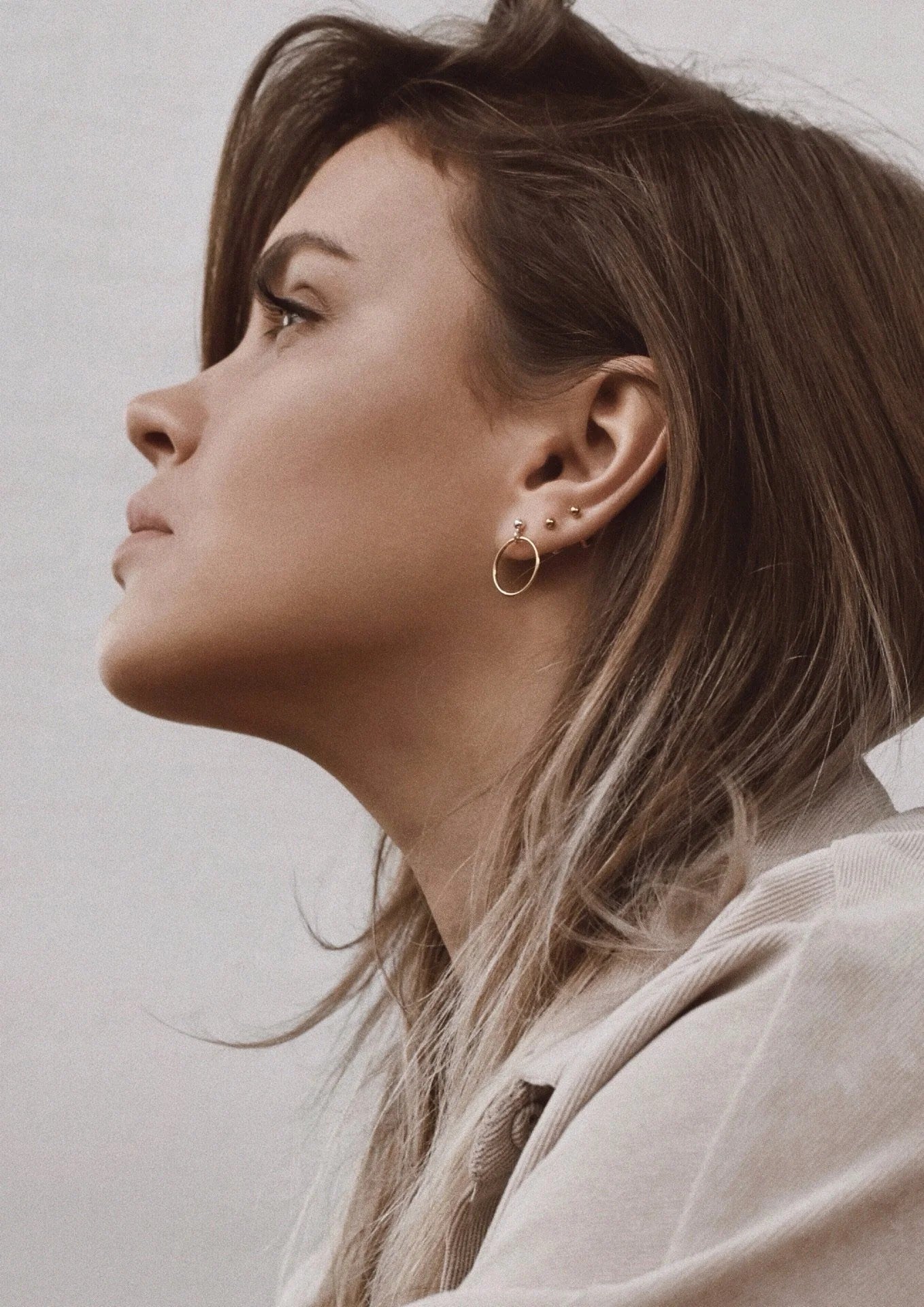 Pin Up Gold Finish Earrings