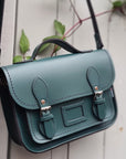Leather Midi Satchel - Pine