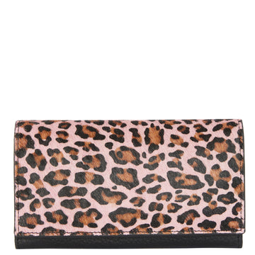 Pink Animal Print Leather Multi Section Purse Brix and Bailey Brand