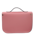 Leather Midi Satchel - Pastel Pink