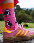 Save the Pink Puffin Bamboo Socks