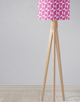 Pink Retro Geometric Lampshade, Ceiling or Table Lamp Shade