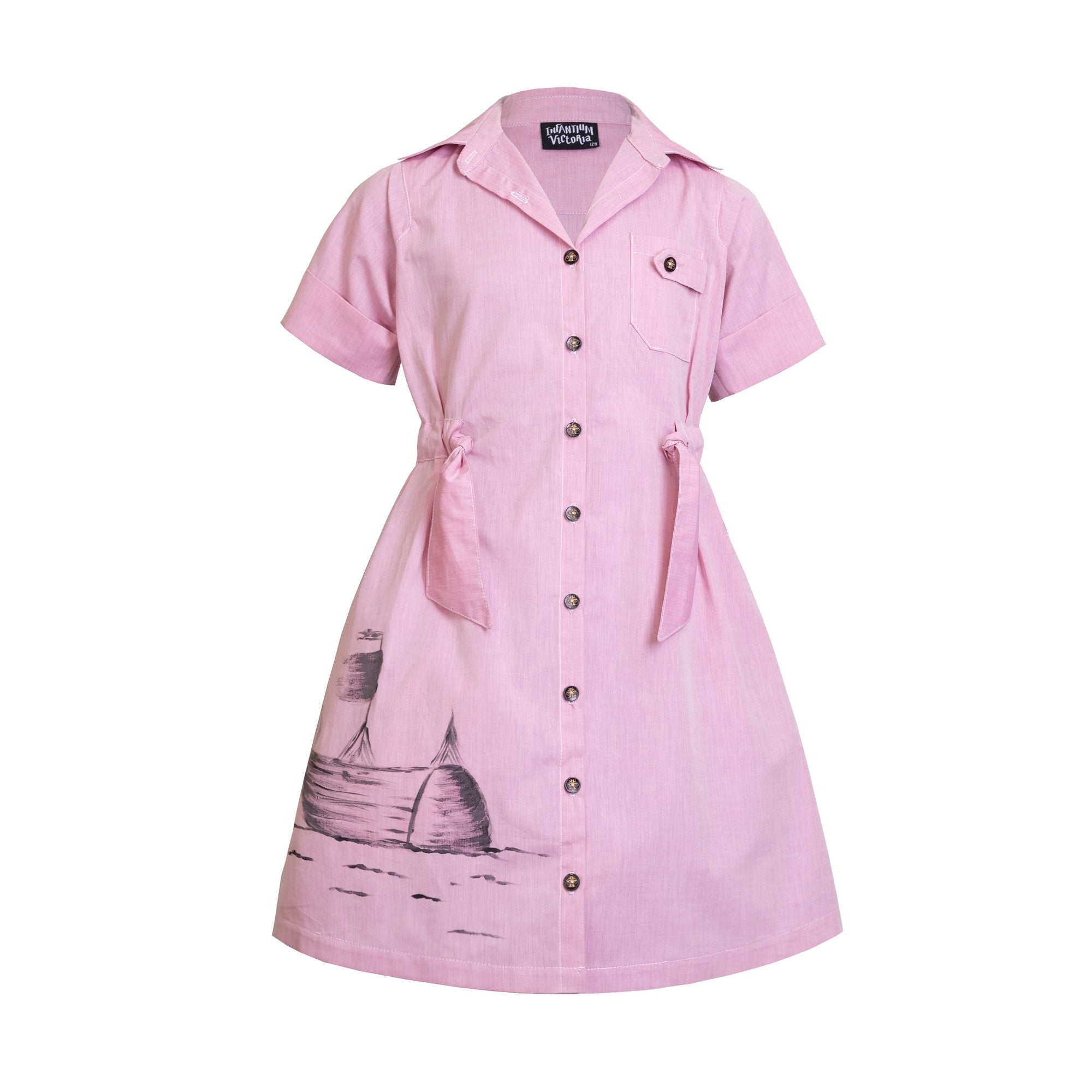 The Hand-Painted Safari Dress — Pink, Limited Edition